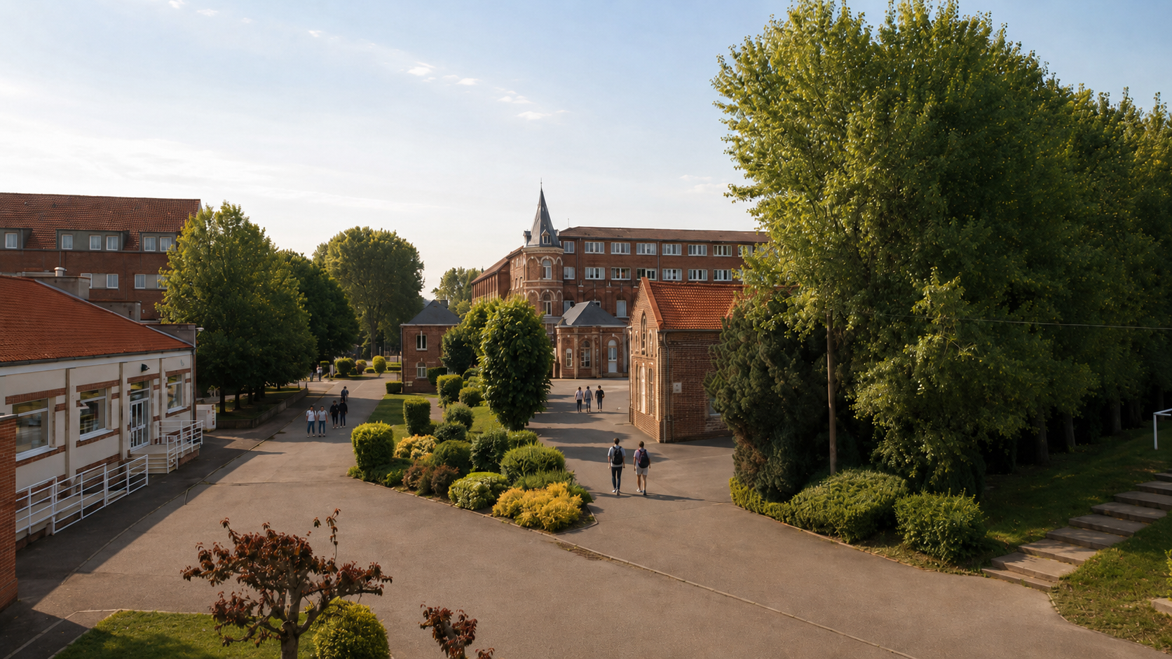 Élèves en cours au groupe scolaire La Malassise